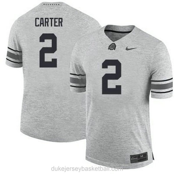 Mens Cris Carter Ohio State Buckeyes #2 Game Grey College Football C012 Jersey