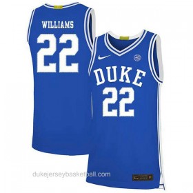 Mens Jay Williams Duke Blue Devils #22 Limited Blue Colleage Basketball Jersey